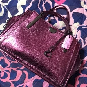 Coach Dreamer 17 Metallic Berry Crossbody